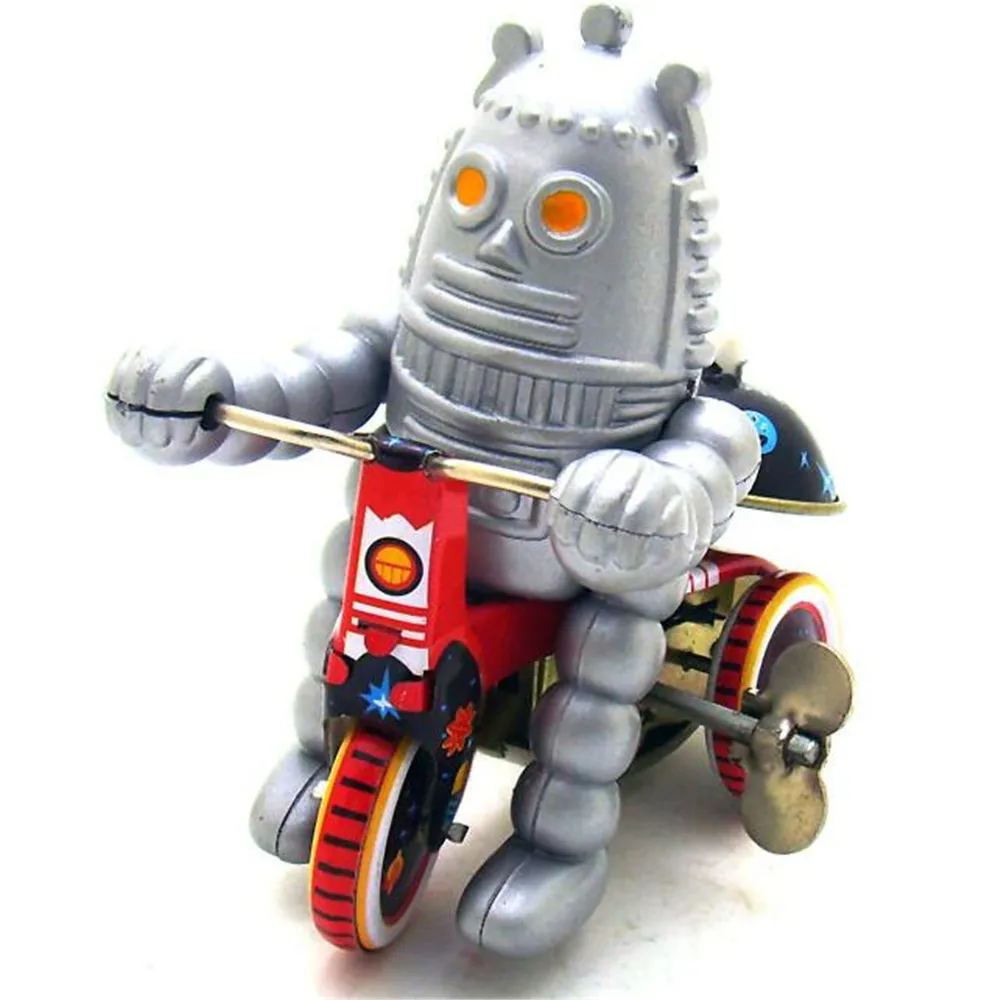 Классический жестяной робот завершать работу игрушки Электрический детский робот ветряная оловянная игрушка для детей взрослых Набор для обучения подарок