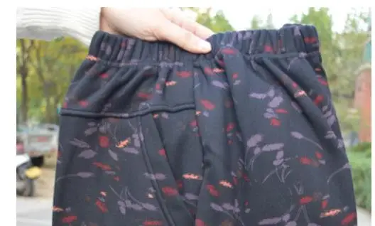 daocao thick Женские штаны зимние штаны Большие женские Капри с принтом брюки с эластичной талией размера плюс 3XL-6XL брюки среднего возраста JF265 - Цвет: daocao thick