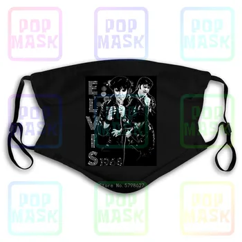 

Elvis Presley Leathered 68 Singing Licensed Adult Washable Reusable Mask with 2Pcs PM2.5 Filters 5 Layers