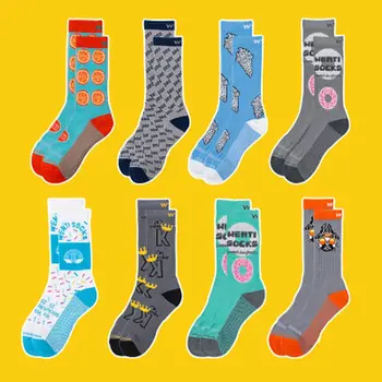 

Lynmiss Women Socks Funny Cute Cartoon Couple Socks Colorful Novelty Socks Harajuku Chaussette Style Women Men Sock Stockings