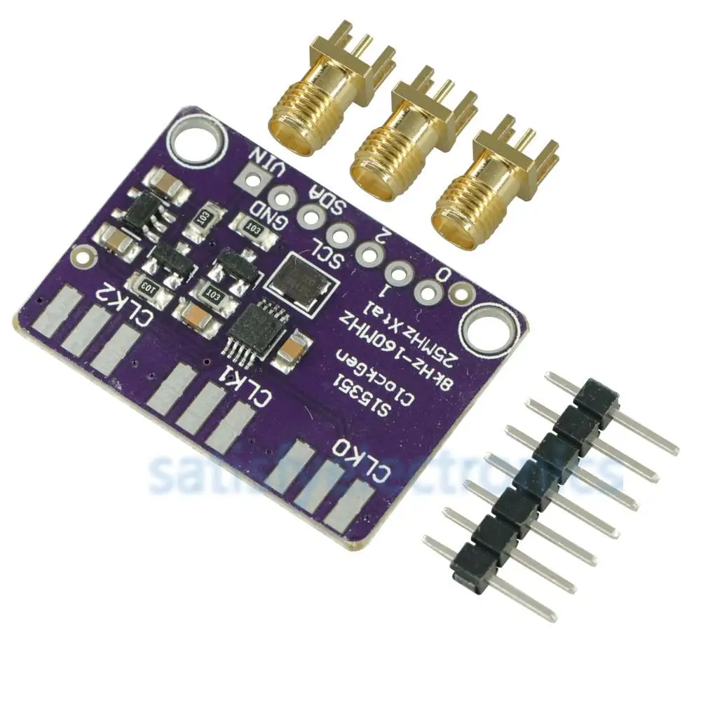 DC 3V 5V 5351 Si5351A Si5351 I2C Clock Generator Breakout Board Module Signal Generator Clock
