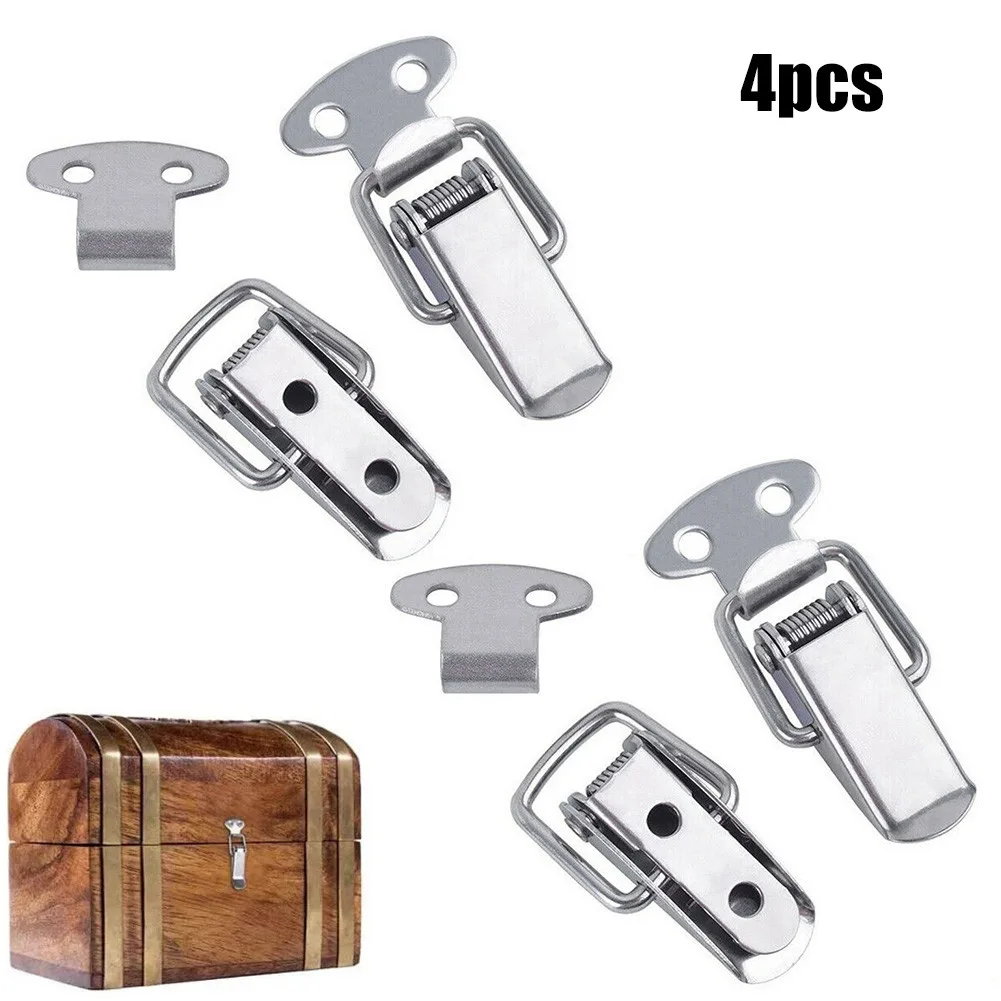 4PCS Toggle Latches Spring Loaded Clamp Clip Case Box Latch Catch Toggle Tension Lock Lever Clasp Closures Crate Lock Snap