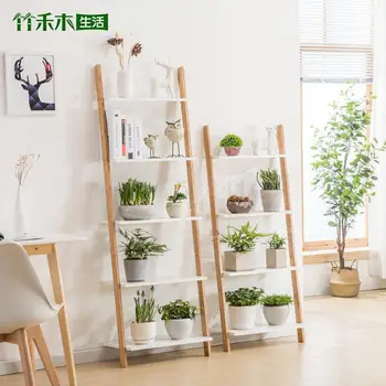 

Flower Stand Floor Indoor Multi-layer Flower Shelf Balcony Living Room Fleshy Flower Pot Rack Against The Wall Frame Creative Ra