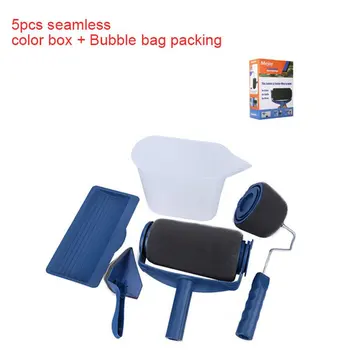 

Roller Paint Brush Set Of Five Telescopic Design Save Time And Avoid Clutter Any Surface Blue Black 5Pcs/Set