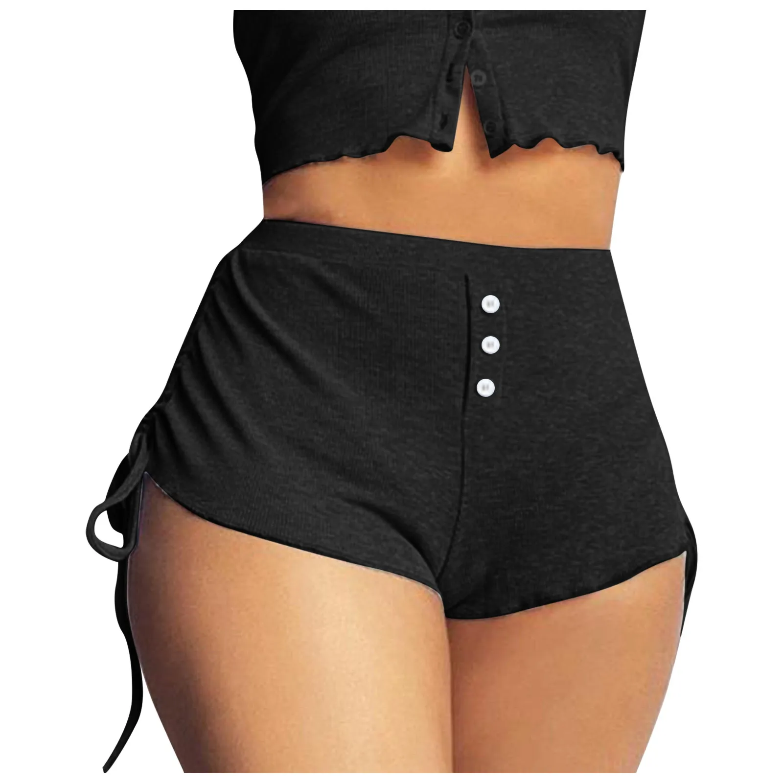 Sexy Dance Casual Beach Shorts for Women Mini Hot Pants Sports Shorts Lace  Up Casual Lounge Shorts Fitness Split Short Pants Women Activewear Tight  Shorts 