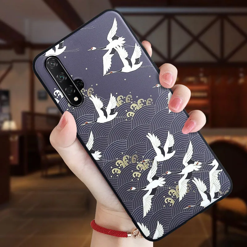 Объемный цветок чехол с тиснением для huawei y9 y6 y7 p10 p20 p30 lite рro mate10 20 30 honor 20 10i 9x 8x p smart чехол из мягкого ТПУ