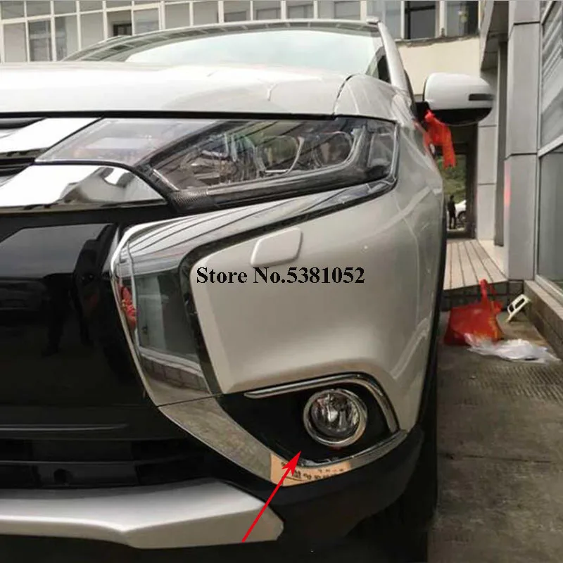 Автомобильный Стайлинг для Mitsubishi Outlander аксессуары противотуманный светильник Панель рамка накладка Передняя наклейка форма автомобильные аксессуары