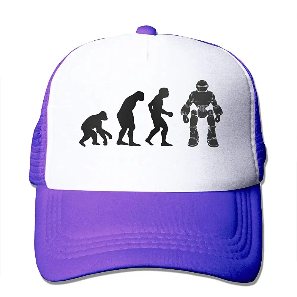 Робот Эволюция 3D Печатный Забавный арт макет унисекс сетка задняя Кепка Дальнобойщика черный