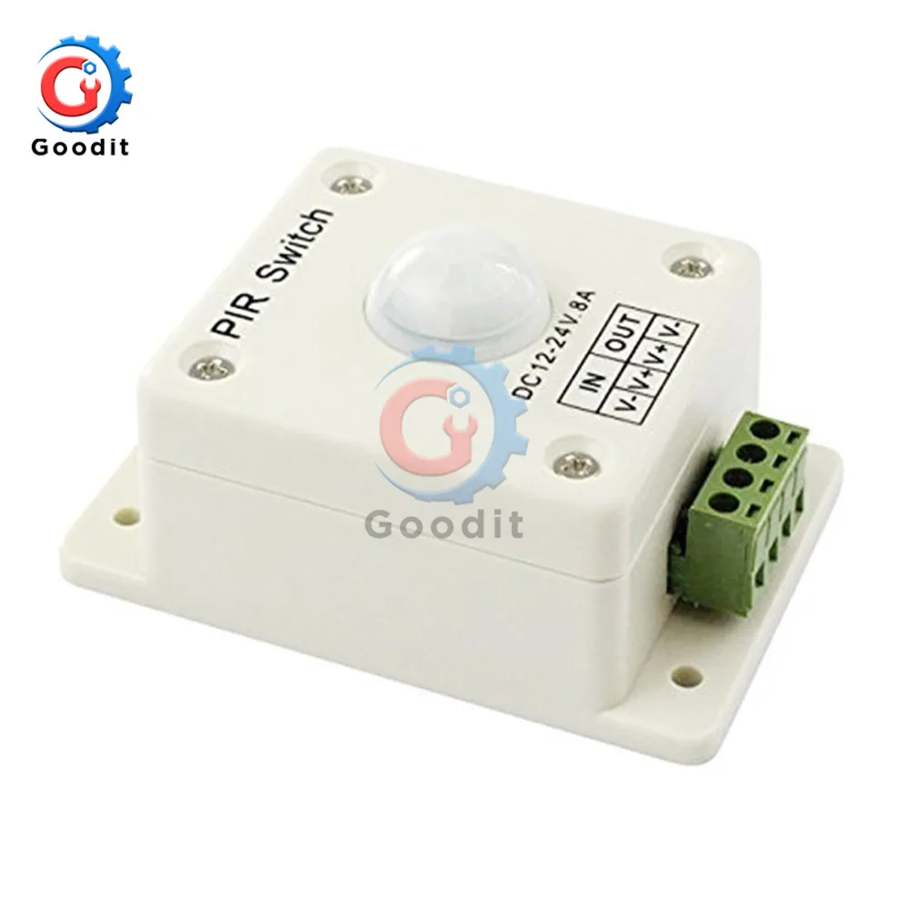 DC 12 24 V 8A PIR инфракрасный датчик движения переключатель человеческого тела