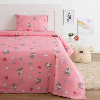 

Bed linen Save and I 1,5 bd. "Bunnies" color pink, 145 × 210, 150 × 210, 50 × 70 cm-1 piece, calico 120 g / m2