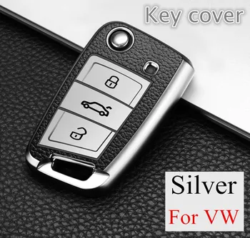 

Car Key Cover Remote Fob Case for VW Tiguan Passat Golf Alltrack Atlas 2018 2019 2020 Shell Soft TPU Full Protection