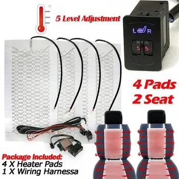 

Universal Carbon Fiber Seat Heating Pad Car Heater High And Low Two-speed Single Control Switch Heated Seat Cover