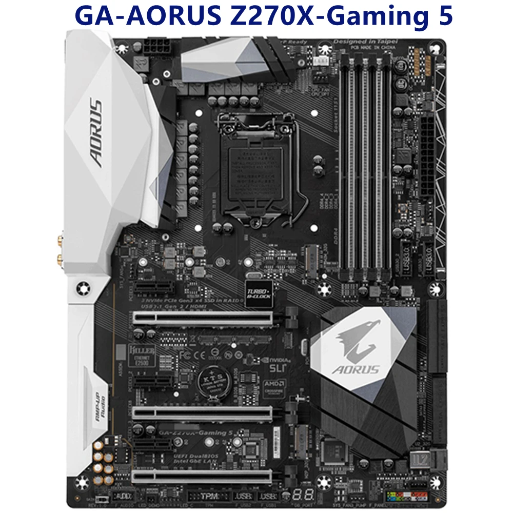 Для gigabyte GA AORUS Z270X-Gaming 5 материнская плата PCI-E 3 0 LGA 1151 DDR4 для Intel Z270 б/у настольного