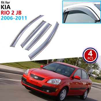 

for Kia Rio 2 JB Pride Rio5 Xcite 2006 2007 2008 2009 2010 2011 Window Visor Vent Awnings Rain Guard Deflector Cover Accessories