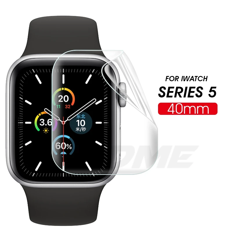 Закаленное стекло для Apple Watch Series 1 2 3 4 5 40 мм 44 мм мягкая защитная пленка для переднего экрана iWatch 44 мм - Цвет: 40mm