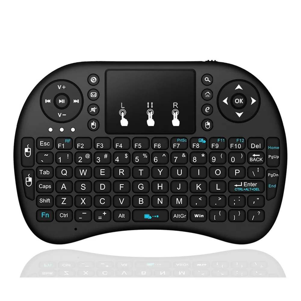 I8 Мини клавиатура 2 4 ГГц беспроводная Air Mouse Touchpad для Android TV BOX ПК подсветка с