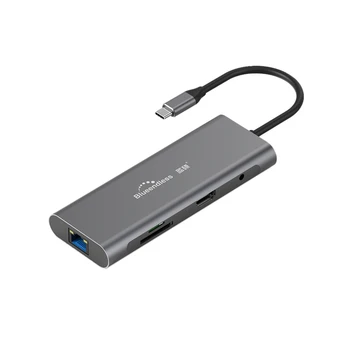 

Blueendless Usb C Hub Adapter 9 in 1 Usb C To Hdmi,1000Mbps Ethernet Lan Port, 3,5Mm Aux, 3X Usb 3.0, Tf/Sd Card Reader for