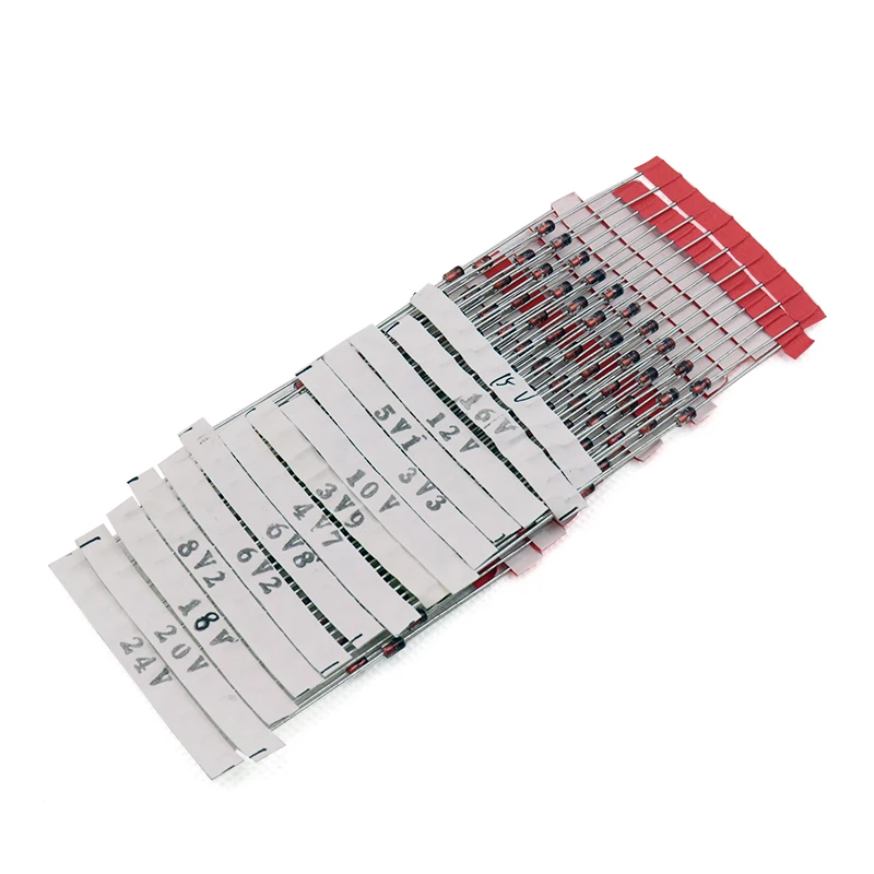 Kit de diodo Zener para diy, 14 valores x 10 peças = 140 peças, 1w, do-41, 3.3v-30v, frete grátis
