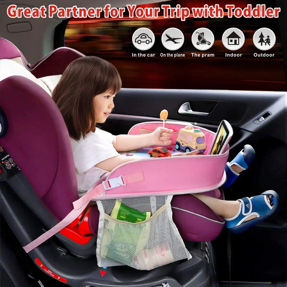 Child Travel Car Seat Storage Table Play and Snack for Children or