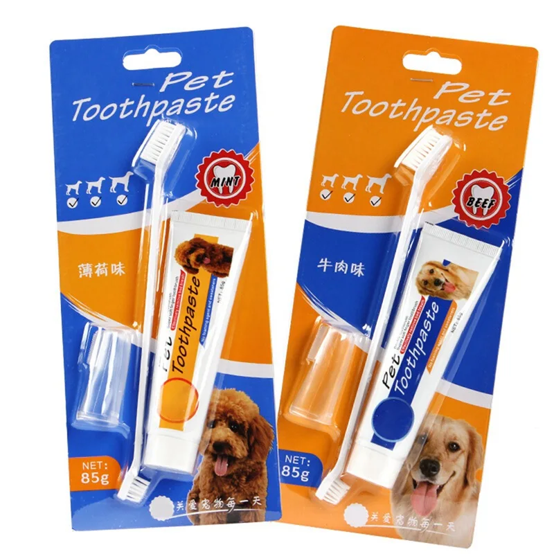 

Pet Oral Care Kit Dog Toothbrush Toothpaste Set Improve Pet Oral Hygiene Mouth Cleaning Elegant Temperament Charming