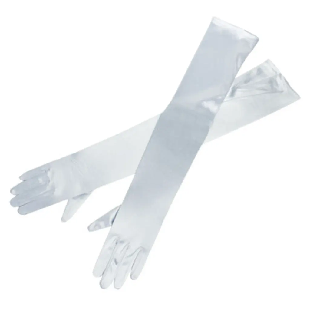 Women\'s Classic Adult Size Long Party Bridal Dance Opera Length Satin Gloves 2022