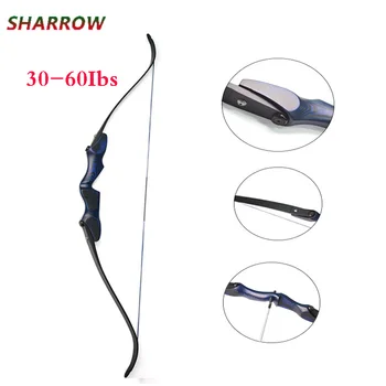 

60Inch Archery Recurve Bow Right Hand 30-60Ibs Blue Bow Dyneema String For Hunting Shooting Accessories