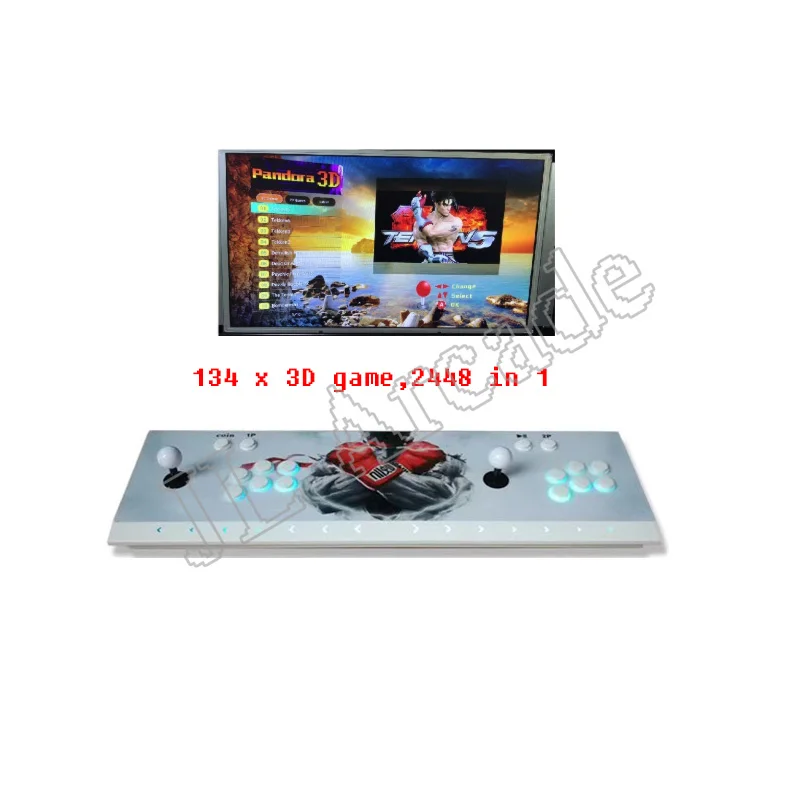 

TV jamma Retro arcade station with 3D 2448 in 1 video game console 2 player fighting rocker HDMI VGA out put can customize image