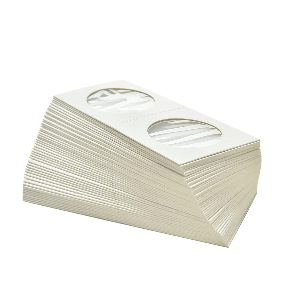 

50PCS Square Cardboard Coin Holders Coin Supplies Coin Album Collection Lighthouse Stamp Coin Holders Cover Case 23/27/33/35mm