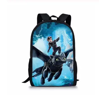 

How To Train Your Dragon 3D Printing Back packs School Bags For Boys Girls Bookbag Satchel Children Book Bags Mochila