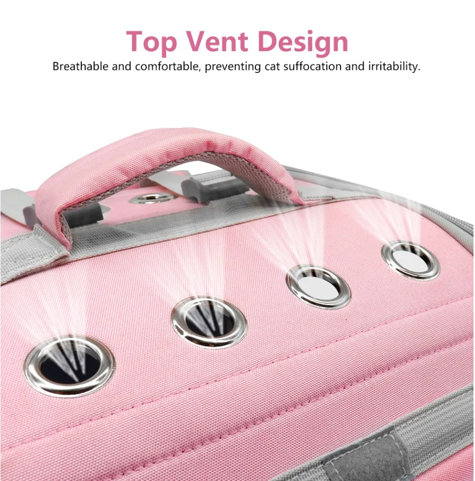 Title 25, Pet Cat Carrier Backpack Transparent Travel Car...