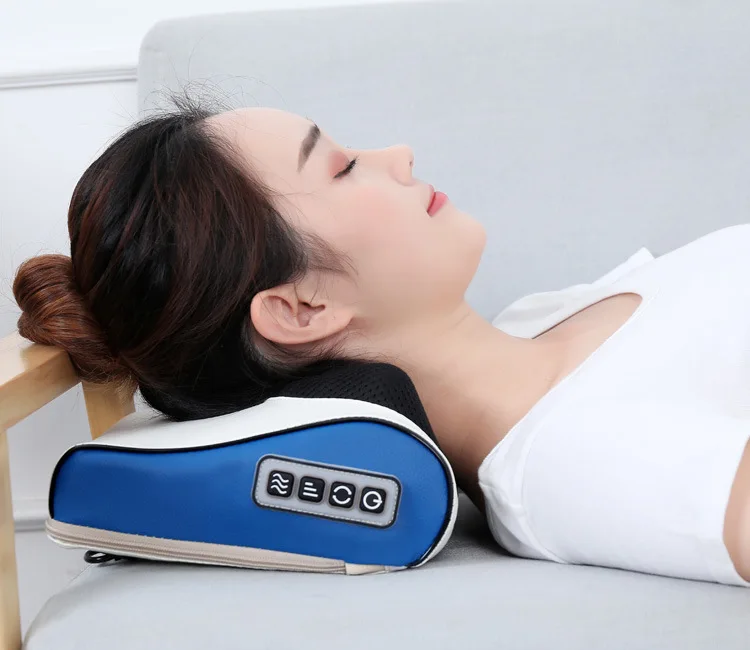 Infrared Heating Neck Shoulder Back Body Electric Massage Pillow Shiatsu Massager Device Cervical Healthy Massageador Relaxation 7