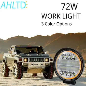 

1 PCS 72W 4x4 LED Light Bar for 12V Car SUV ATV Boat Tractor Automobile Lamp Off Road Led Headlight Car Lights Combo Work Light