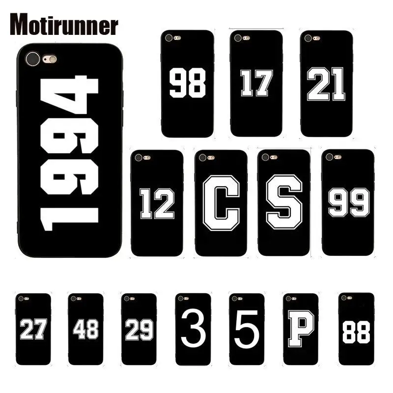 Luxury brand Letter And Number Cover Phone Case For IPhone 8 7 6 6S 6Plus X XS MAX 5 5S SE XR 10 11 Pro Max | Мобильные телефоны и