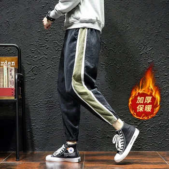 

2019 UYUK Casual Temperament Fashion Plus-size Trend Cargo Heavy Corduroy Men's Nine-minute Trousers Streetwear Pantalon Hombre