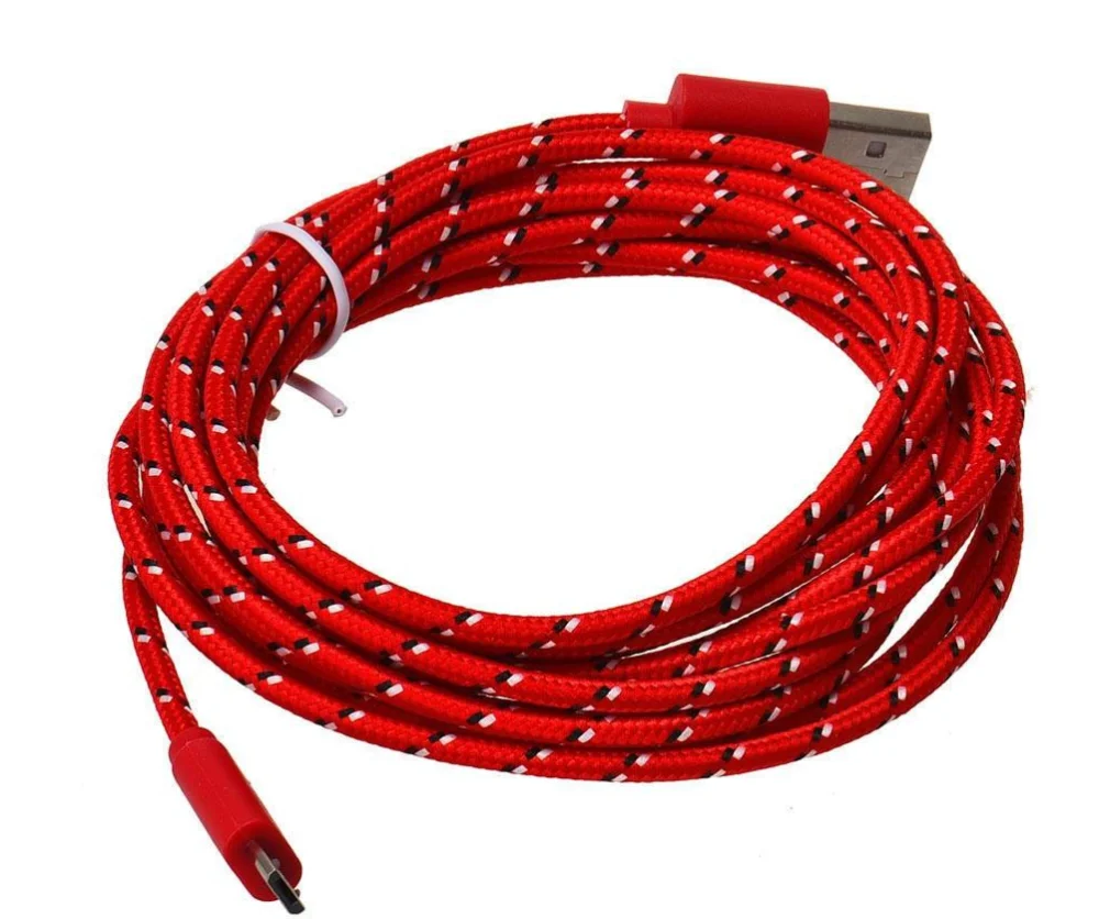 

USB mobile phone fast charging data line nylon braided data transmission line for data transmission