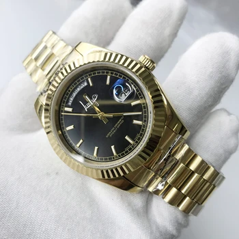 

AAA luxury 18K gold watch automatic DAY-DATE style men automatic Self-wind 40mm watches Stainless steel Wristwatch