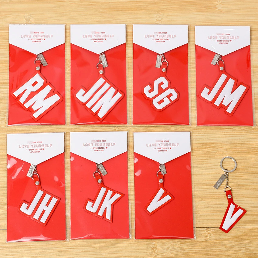 

Kpop Bangtan Japan Field Same Paragraph Keychain Alloy + leather Pendant Key Chain Accessories Periphery Suga V JUNGKOOK