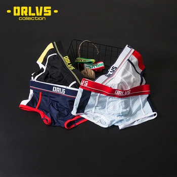 

ORLVS Men Boxers Cotton Men Underwear Comfortable Underpants Cueca Tanga Homme U Convex Male Panties Men Boxers Shorts