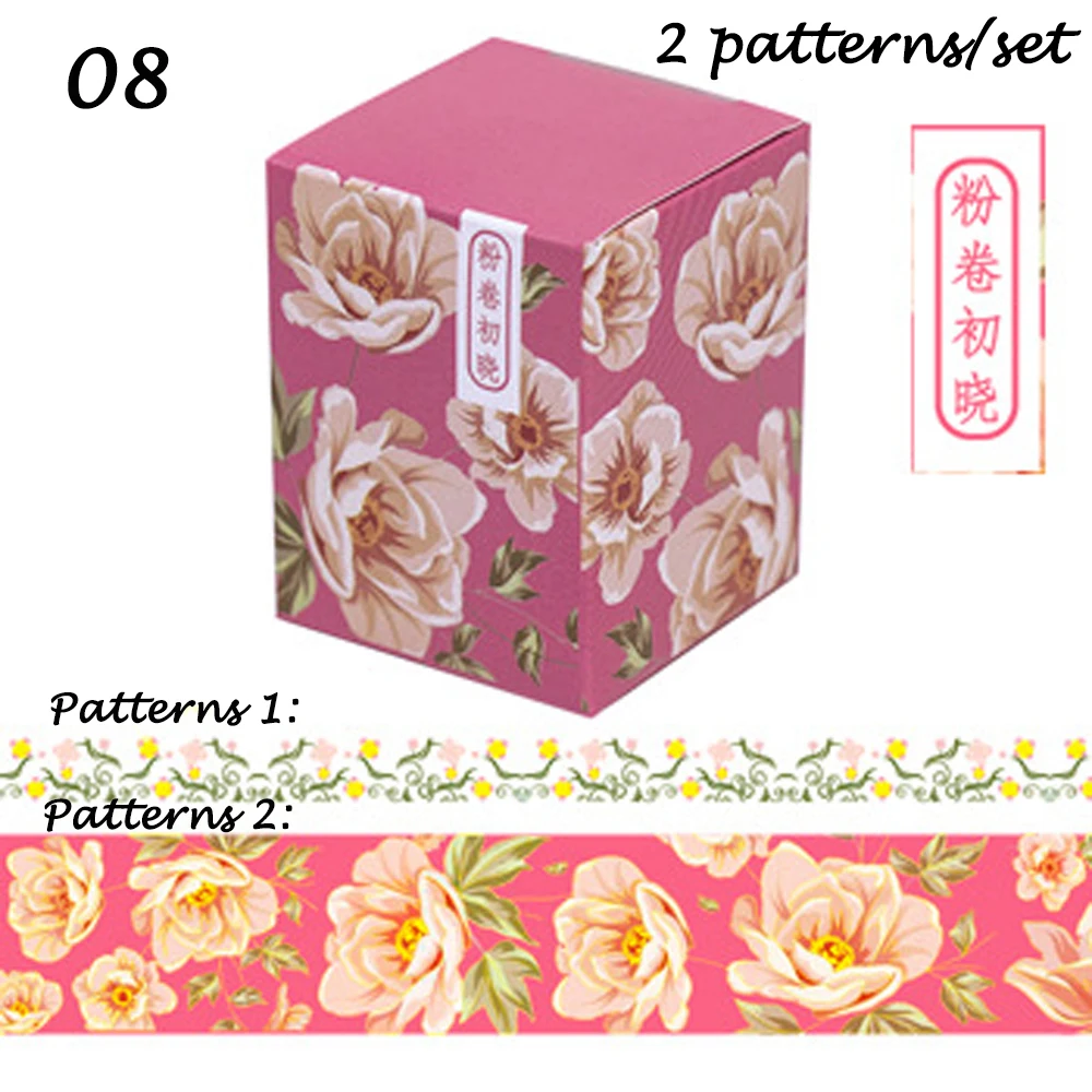 2 Patterns 8 12 стилей ретро летающий кран серия горячая лента для штамповки клейкая пластырь липкая бумага DIY Декор Канцелярские товары школьные принадлежности - Цвет: 2 Patterns 8