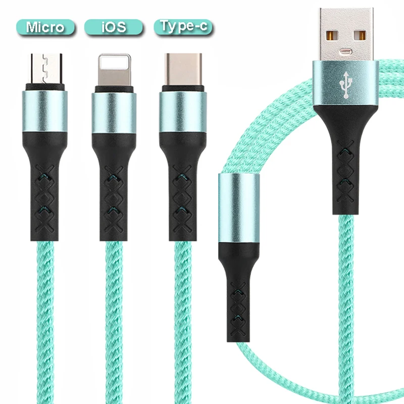 3 in 1 USB Type C Cable Fast Charging