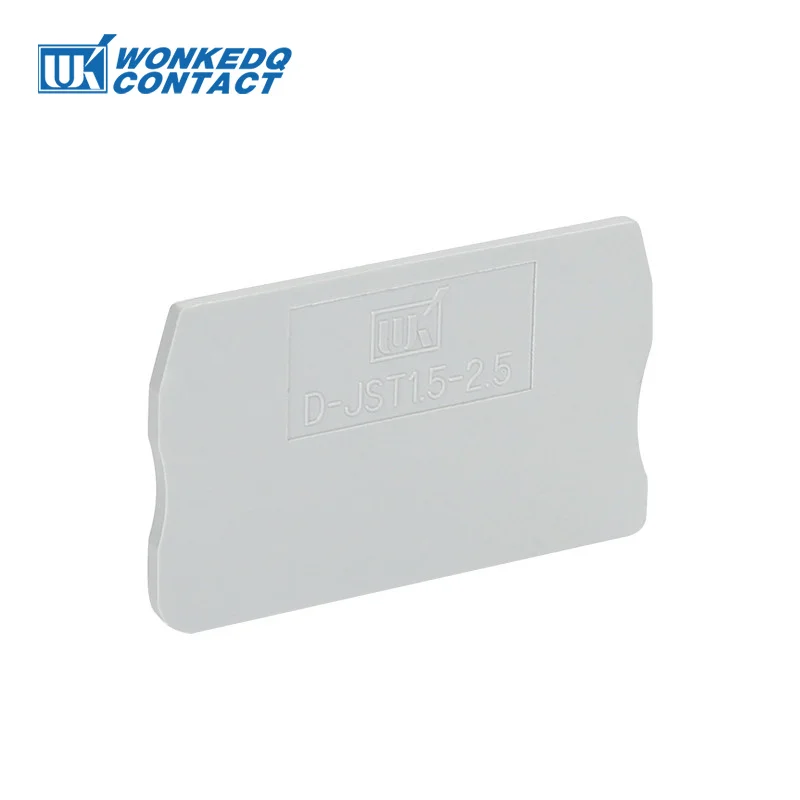 Wire Connectors Din Rail Terminal Block D-ST1.5-2.5 End Barrier Plate For PT2.5/ST1.5/ST2.5 Wire Connector Din Rail PT 2.5 End Cover 1Pc