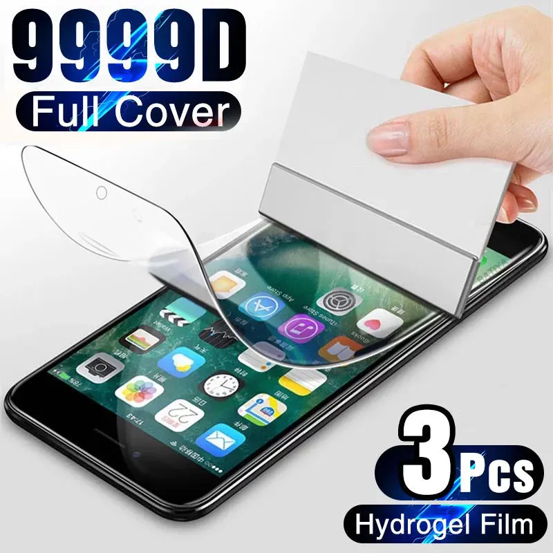 Защитная пленка для iPhone 7 8 Plus 6 6s полное покрытие Гидрогелевая мягкая защитная на