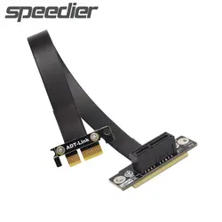 Adaptador de GPU PCIe Riser PCI-e3.0 x1 a x1, Cable plano, tarjeta gráfica de vídeo, cinta de extensión, PCI Express, 1x90 grados, gran oferta