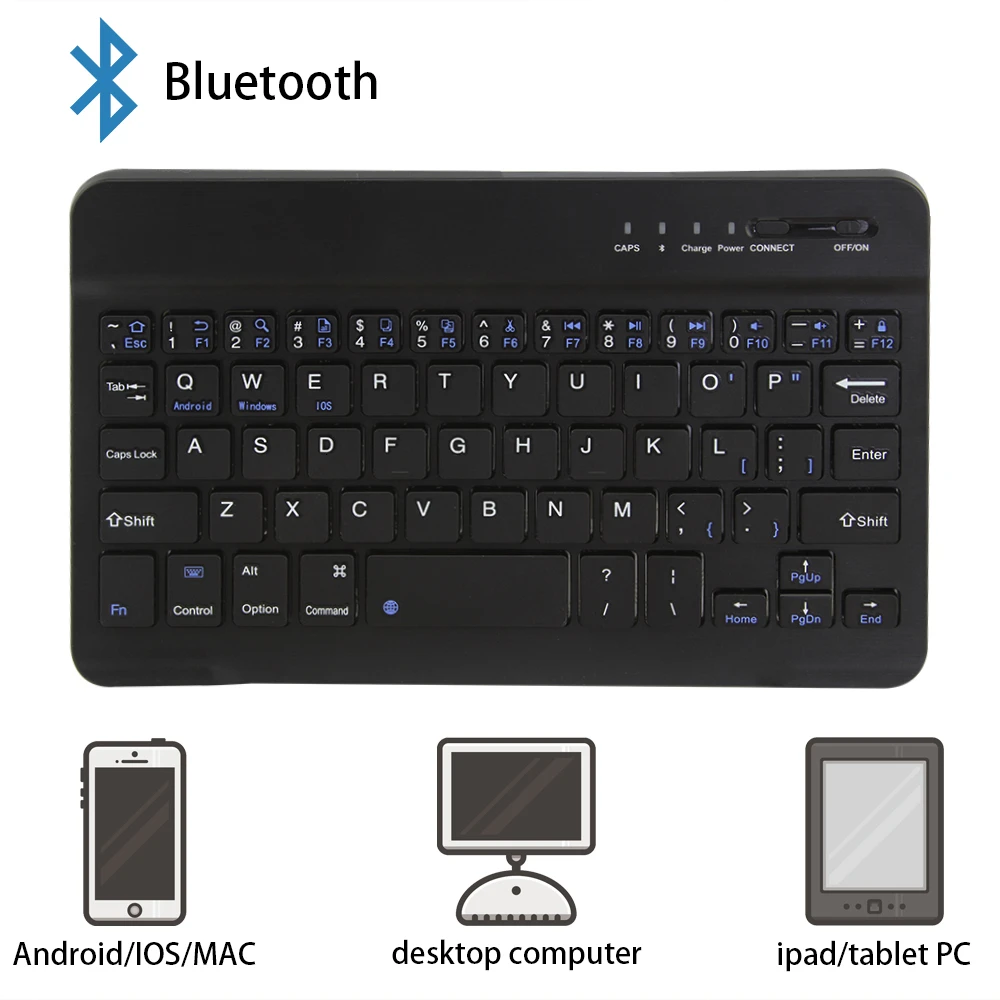 CHYI Bluetooth Беспроводная Мини Портативная клавиатура эргономичная тонкая игровая клавиатура для Ipad планшета Android/Apple IOS Smatrphone ноутбука