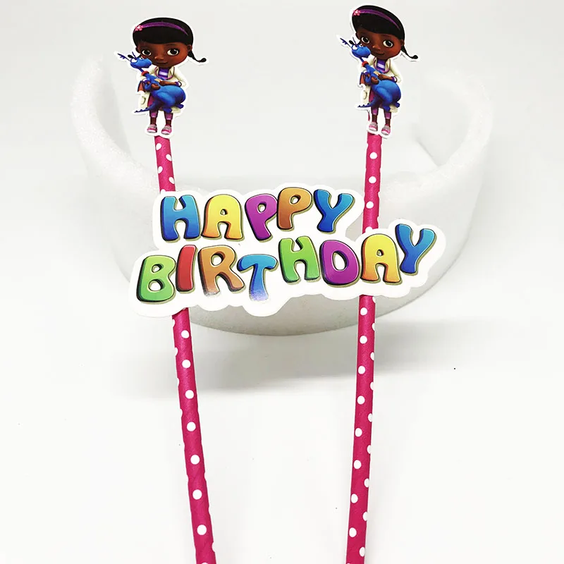1 комплект Doc McStuffins флажки для торта вечерние украшения McStuffi тема торт Топпер baby