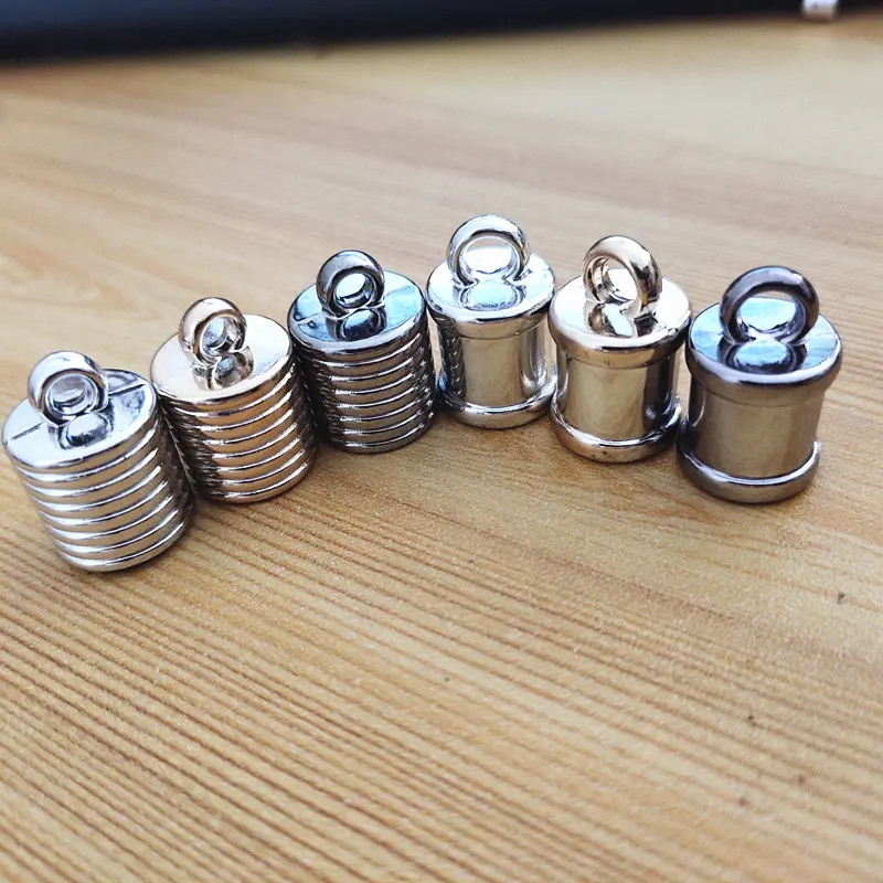 

Screw Threa Round Caps DIY Jewelry Making UV Cap Key Chain End Tip Tassel Caps Leather Cord Crimps End Caps Beads Cap Fastener