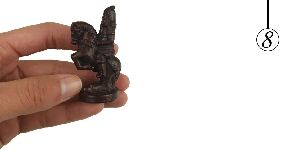 Easytoday Chinese Chess Games Synthetic Leather Chessboard Chinese Terracotta Warriors Resin Chess Pieces Table Games Birthday Gift (8)