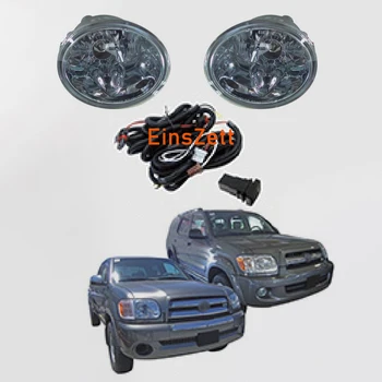 

1set Car Fog Lamp Assembly for Toyota Tundra/Sequoia 2004~2006 Front Bumper light Halogen Bulb Day Light with Wiring & Switch