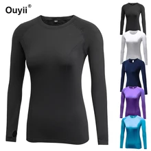 Женская зимняя плюс бархатная, сохраняющая тепло, облегающая футболка для йоги, эластичная, с длинными рукавами, для занятий йогой, для танцев, тренировочная футболка спортивная одежда