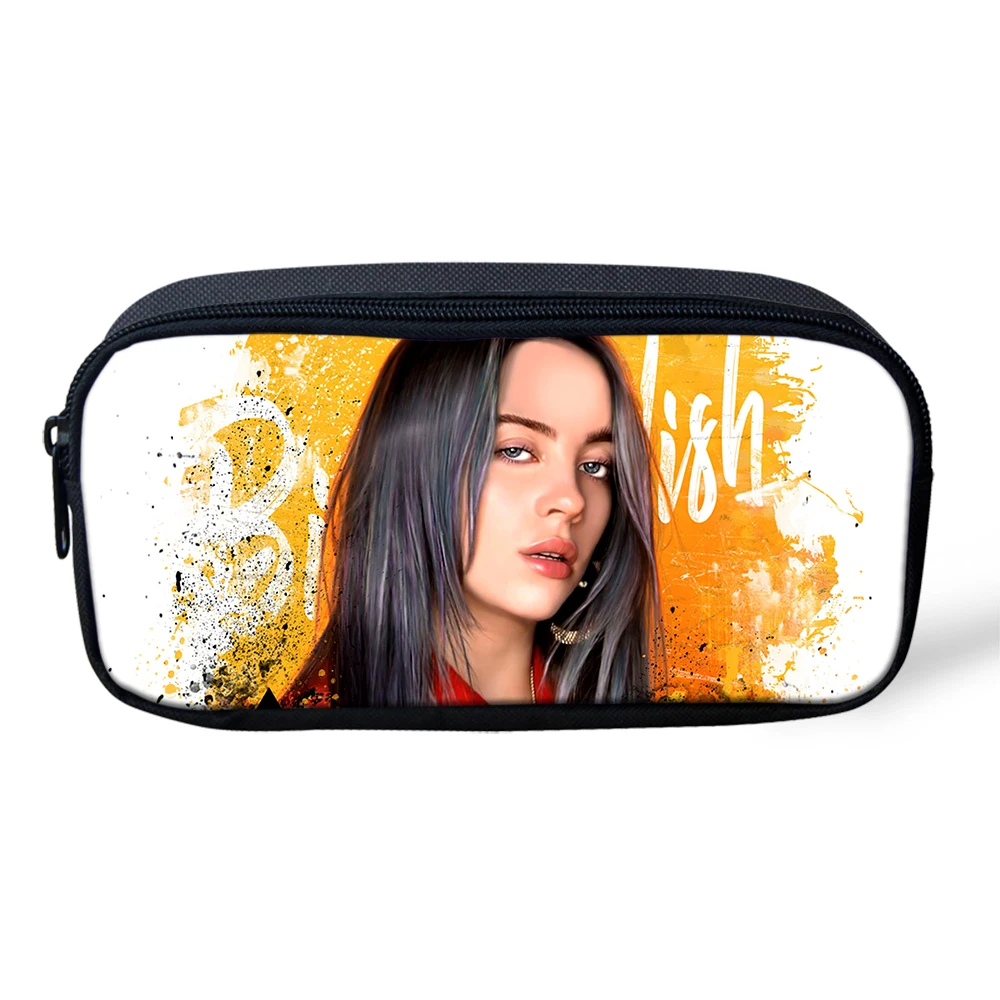 CDGX2035K Классная певица Billie Eilish 16 Дюймов школьная сумка на молнии 3 шт./компл. рюкзак для мальчика Девочка популярный черный рюкзак - Цвет: CDGX2035K